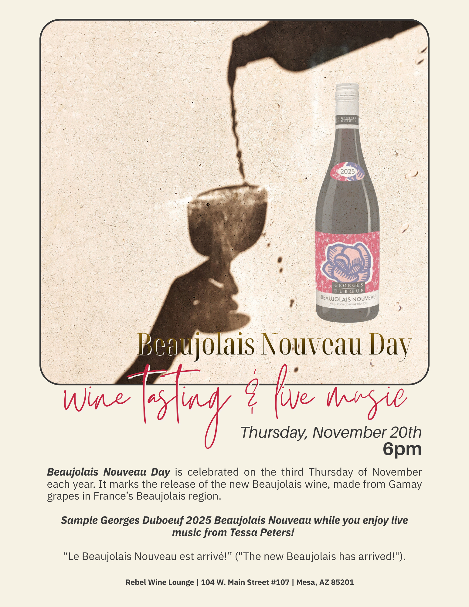 Beaujolais Nouveau Day + Live Music