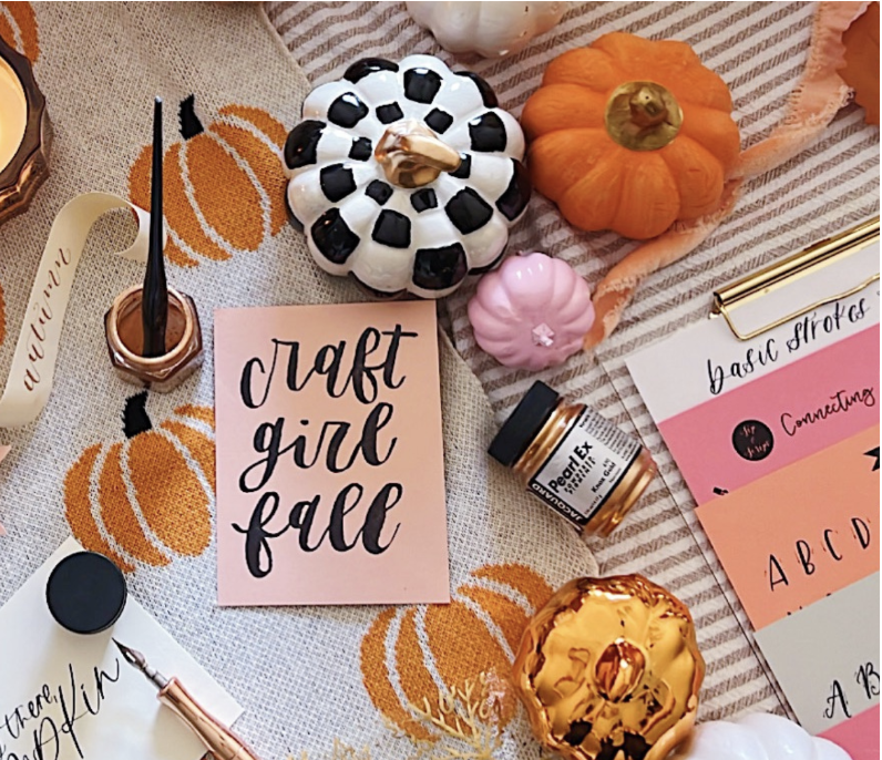 Sip and Script Pumpkin Lettering